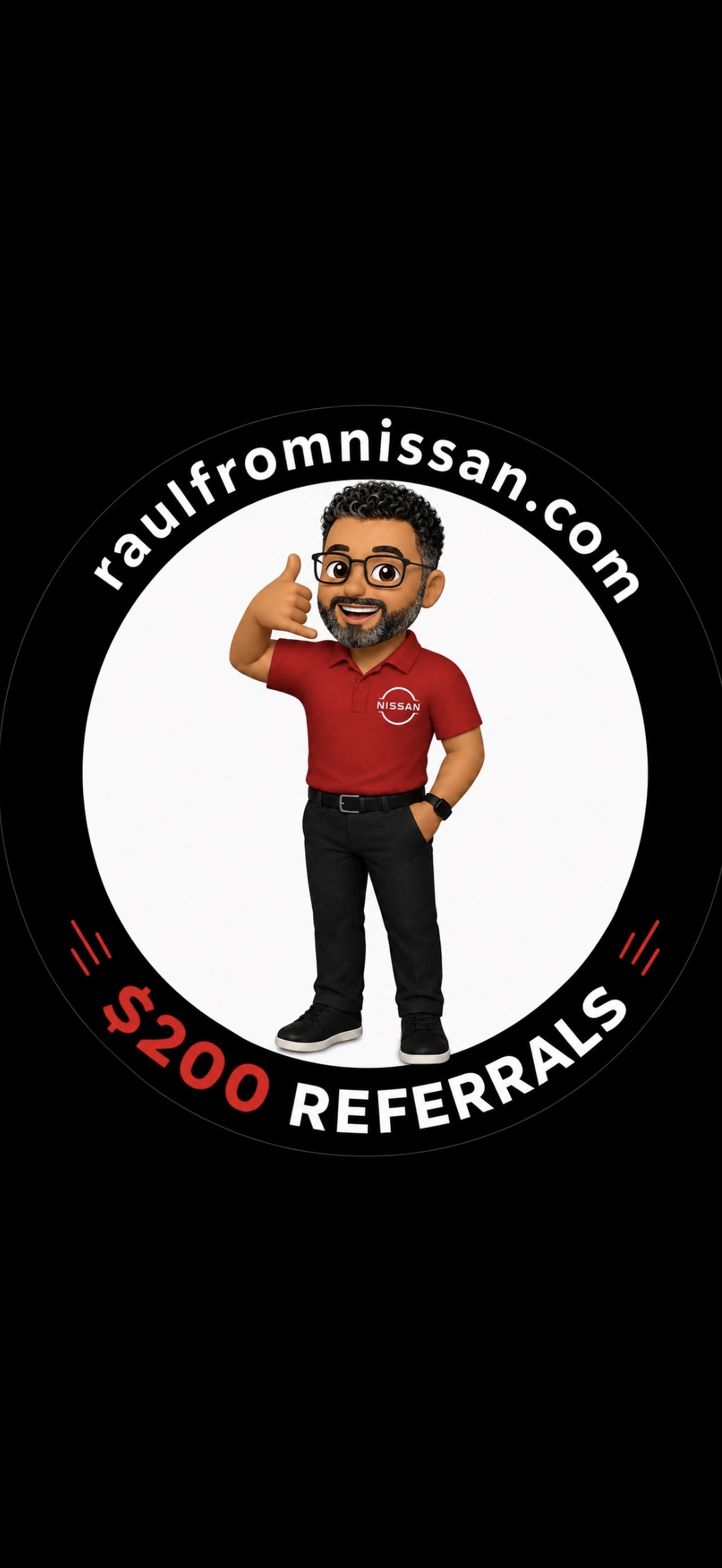 Raul from Nissan $200 referrals character